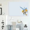 Magnetic dry-erase board for kids featuring a karate cat kicking with a shadow in the background.