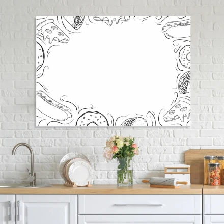 Dry Erase Magnetic Whiteboard For The Kitchen Fast Food 537