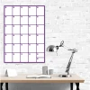 Magnetic dry-erase monthly planner board 373 - Office setup with white walls and wooden furniture.
