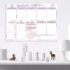 Weekly planner dry-erase magnetic board 414 - Set in a bright room with white walls.