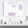 Magnetic dry-erase board Weekly planner 411 - Simple design with rectangles and icons.