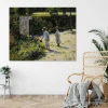 Children in the garden reproduction by Władysław Podkowiński 1746 - Styled in a bright room with neutral walls.