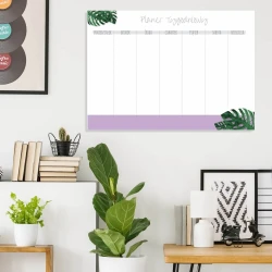 Weekly planner dry-erase magnetic board 410 - Office setup with light-colored walls and modern furniture.