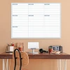Weekly planner dry-erase magnetic board 505 - Office setup. Walls in light brown color.
