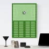 Football coaching tactical board 393, dry-erase - Set in a modern room with light-colored walls.