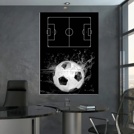 Tactical football coaching board 396, magnetic, dry-erase - features a graphic of a soccer field.