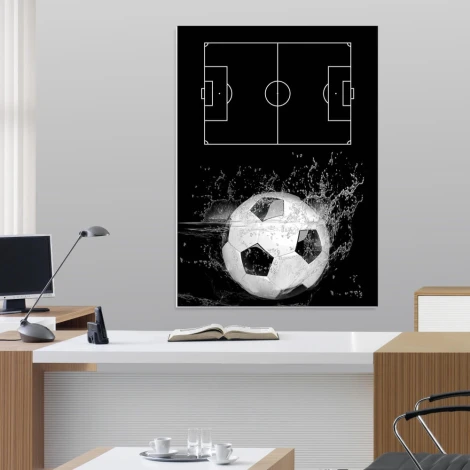 Tactical dry-erase football coach board 396 - Office setup with light-colored walls and modern furniture.