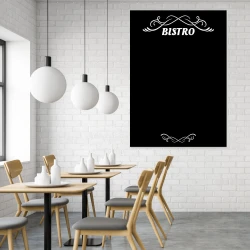 Chalkboard Bistro 068 - Modern café setup with light-colored walls and wooden furniture.