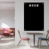Chalkboard menu 045 - Restaurant decor with light walls and wooden furniture in muted colors.