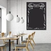 Chalkboard menu 016 - Café decor with white walls and light wooden furniture.