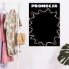 Chalkboard with print promotion 077 - Styled in a modern interior with light-colored walls and pastel clothing.