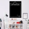 Chalkboard with printed promotion 080 - Store arrangement. Light-colored walls and minimalist furniture.