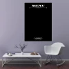Chalkboard menu board 040 - Styled in a living room with light walls and minimalist furniture in neutral tones.