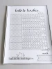 Magnetic dry-erase habits tracker board 463 - Graphic design with numbered days, floral motifs, and text.