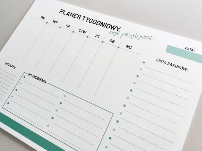 Weekly planner dry-erase board 473 - Graphic design with simple lines and rectangles in shades.