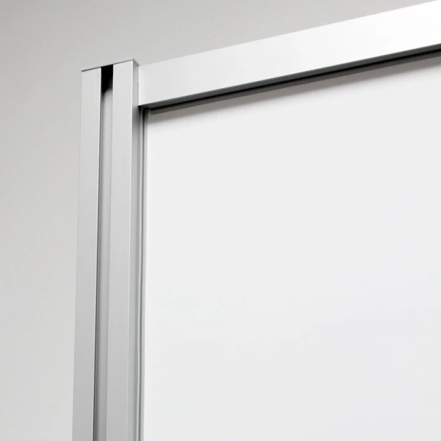 Freestanding magnetic whiteboard room divider - Graphic design. Simple white surface in an aluminum frame.