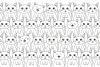 Children\'s wallpaper with cats 052 - Graphic design featuring smiling cats in various poses on a white background.