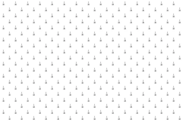 Tipi 058 children\'s room wallpaper - Graphic pattern with small black tipis evenly spaced on a white background.