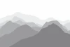 Mountain wallpaper 031 for living room - Graphic design with wavy gray shapes in various shades of gray.