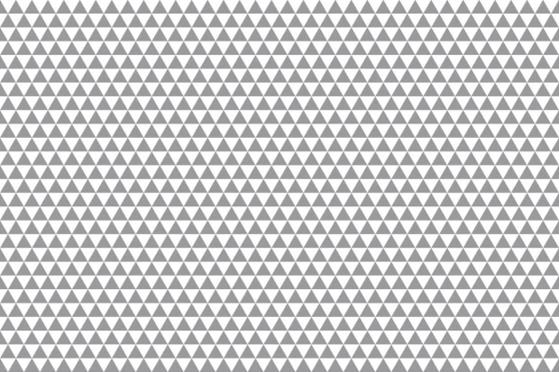 Triangle wall wallpaper 038 - Graphic design with gray triangles in a regular pattern on a light background.