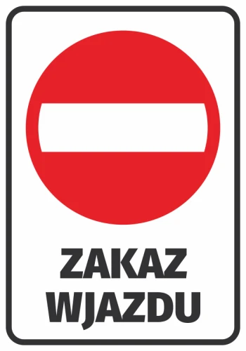 Information Sticker No Entry