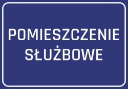 Office Room Sticker - Graphic Design. Blue background with white text OFFICE ROOM.