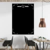 Chalkboard menu 037 - Ideal for restaurant decor with light-colored walls, wooden tables, and chairs.