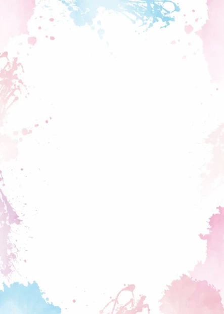 Watercolor dry-erase board for kids\' room - Graphic design with colorful pink and blue splashes on white background.