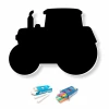 Children\'s chalkboard tractor 408 - Graphic design. Tractor shape with large wheels and a simple silhouette.