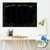 Weekly planner chalkboard with a printed design, ideal for office decor with light walls and wooden furniture.