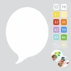 Magnetic whiteboard for office in speech bubble shape with space for notes and colorful design.