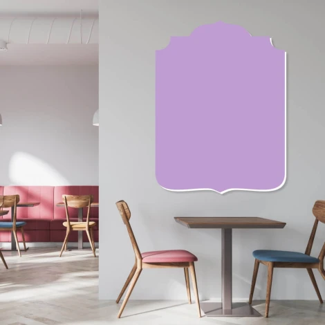 Magnetic dry-erase menu board for bars, ideal for cafes with light-colored walls and natural furniture.