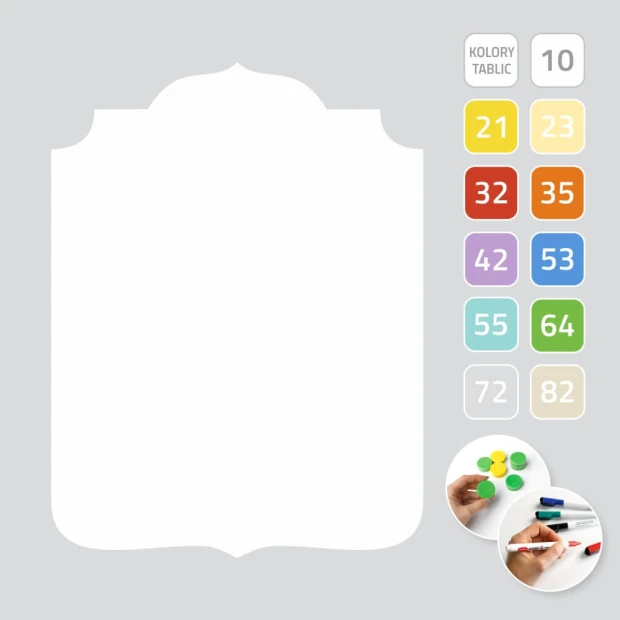 Dry-erase magnetic menu board for bars, 130 - Graphic design. Rounded edges, smooth surface.