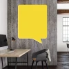 Magnetic whiteboard for office use, featuring a gray-themed decor and modern furniture.