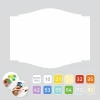 Wavy white dry-erase magnetic board for restaurants, design pattern, frame size 124.