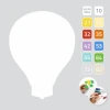 Dry-erase magnetic board in light bulb shape with space for notes. Graphic design included.