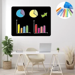 Chalk sticker 017 with rounded corners, perfect for a modern office, adding a colorful accent.