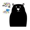 Chalkboard magnetic board for kids in bear shape with a large head and rounded ears.