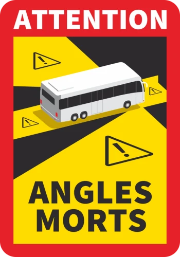 Warning Sticker Angles Morts
