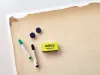 Magnetic dry-erase board paper 166 - Graphic design with a light paper background and rounded edges.
