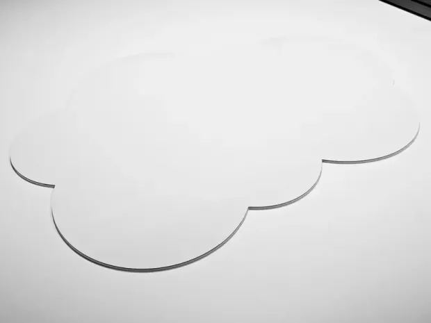 Magnetic dry-erase board cloud shape 154 - Graphic design with rounded edges resembling a cloud.