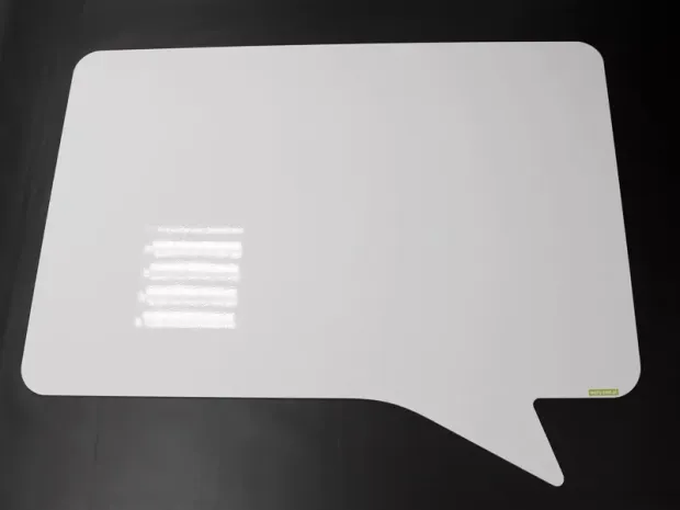 Dry-erase magnetic board speech bubble 048 - Graphic design with rounded edges resembling a speech bubble.