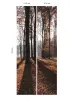 Self-adhesive laminated wallpaper, matte/gloss, autumn forest design 249, size 233x104 cm - Graphic pattern.