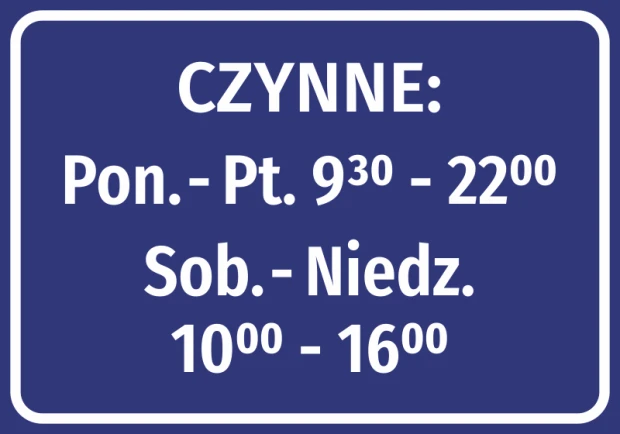 Active Hours Sticker - Graphic design. Simple rectangle with a navy background and white text.