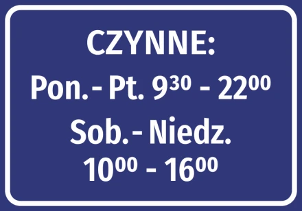 Opening Hours Sticker