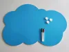 Magnetic whiteboard cloud 154 - Blue cloud shape with three white accents.
