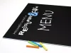 Custom chalkboard with printed design on 5mm PVC, measuring 60x90 cm, including project creation - Pattern.