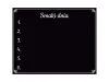 Individual chalkboard with a 5mm PVC backing, 75x95 cm - Graphic design. Black background with white elements.