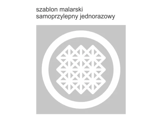 Self-adhesive disposable painting stencil: Eye of Providence - 65x65cm - Graphic design. Circle with central motif.