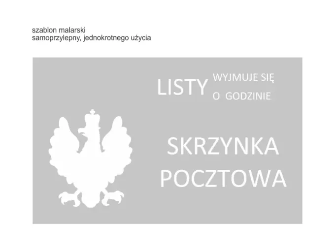 Individual adhesive painting template, disposable, 25x30cm, includes file vectorization - Graphic design pattern.